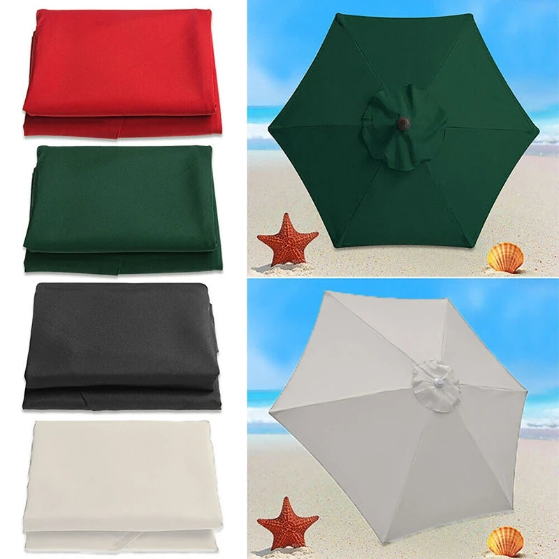 Guarda-chuva de poliéster de 2 m/6,56 pés, tecido de substituição para guarda-chuva de jardim ao ar livre, proteção UV, capa de guarda-chuva à prova de chuva