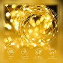 Corda de Luzes, carregamento solar, LED à Prova d'Água Ar Livre 22m 200 LED Light