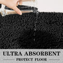 Tapete de banheiro chenille antiderrapante, de pelúcia macio e confortável.