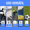 Mini bomba de ar RECARREGÁVEL portátil, compressor de ar sem fio, enche pneu com calibrador de pneu e luz de emergência LED