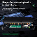 Tomada de extensão, filtro de linha, extensão de energia, soquete USB, plugue, plugue de água, filtro de linha do Brasil, 100-220 V, 10 A