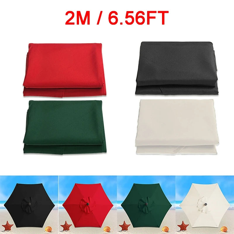 Guarda-chuva de poliéster de 2 m/6,56 pés, tecido de substituição para guarda-chuva de jardim ao ar livre, proteção UV, capa de guarda-chuva à prova de chuva