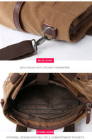 Bolsa de lona Unissex, transversal, tiracolor, de ombro, para viagem, trabalho, faculdade.