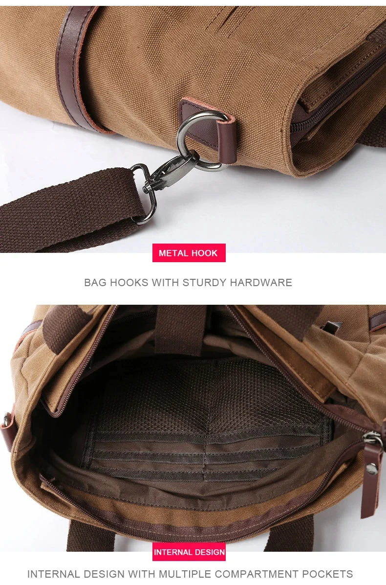 Bolsa de lona Unissex, transversal, tiracolor, de ombro, para viagem, trabalho, faculdade.