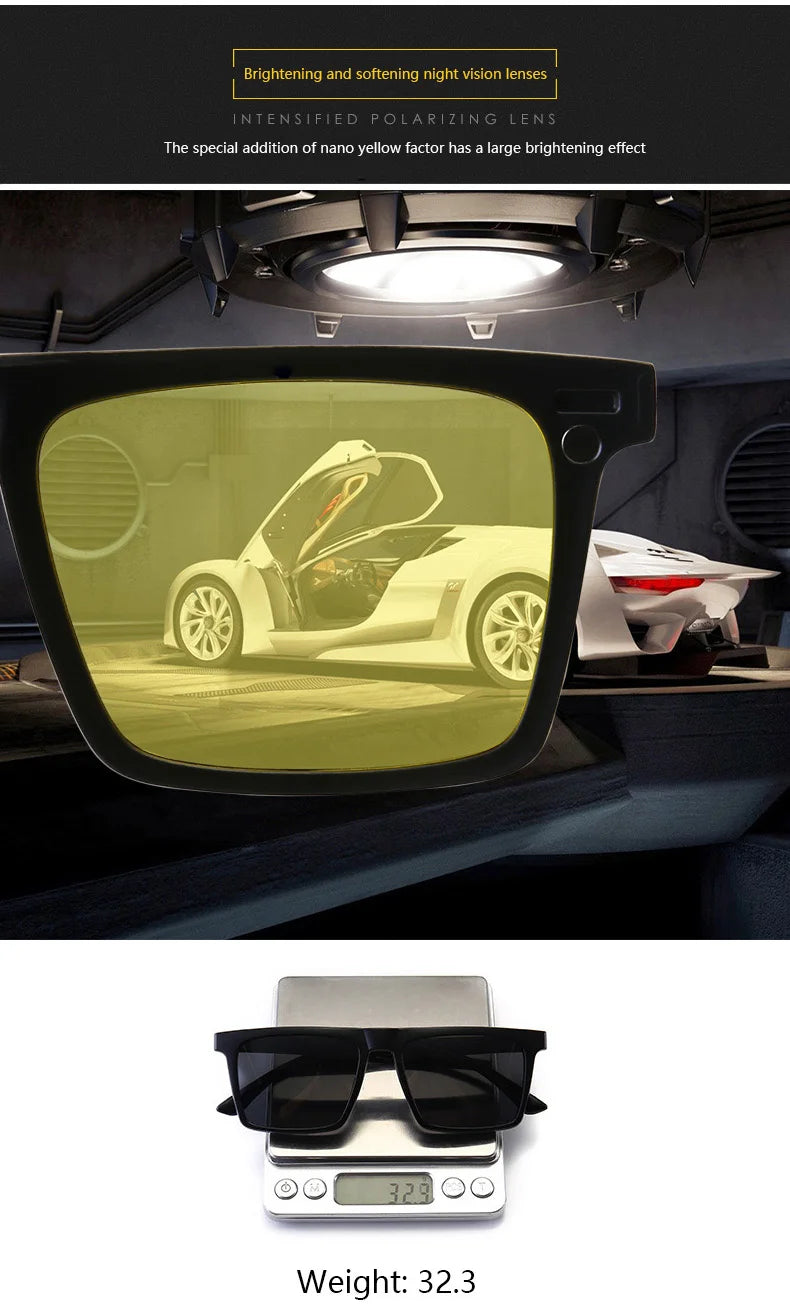 Óculos de sol polarizados magnéticos para miopia, UNISEX, com clipe, armação quadrada, 6 em 1, -0,5 a -10