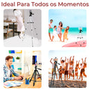 Tripé ajustável universal de altura profissional telescópico portátil para câmera,  celular smartphone fotografia 3110 vídeos