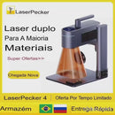 Máquina de gravação a laser LASERPECKER 4 LP4 para todos os materiais Gravador a laser de luz dupla portátil para escultura em metal, madeira e plástico